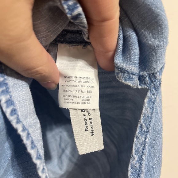 Madewell Oversized Chambray Short Sleeve Button Up Central Shirt - Picture 6 of 7